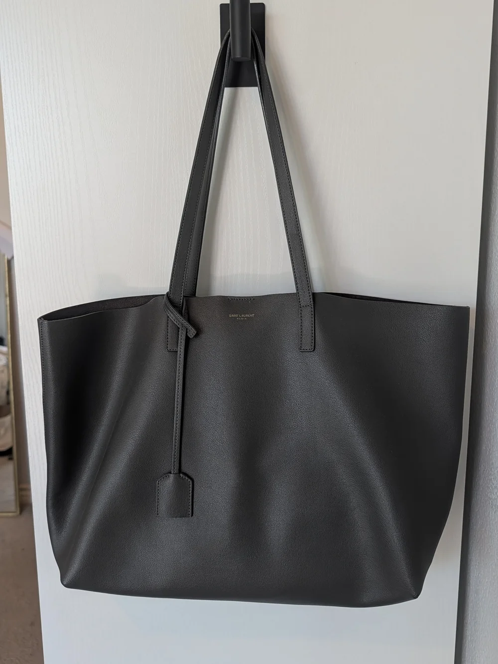 Saint Laurent Grey Leather Tote